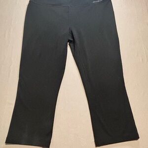 Eddie Bauer Womens Large Black Crop Flare Yoga Pants Leggings Athleisure Stretch